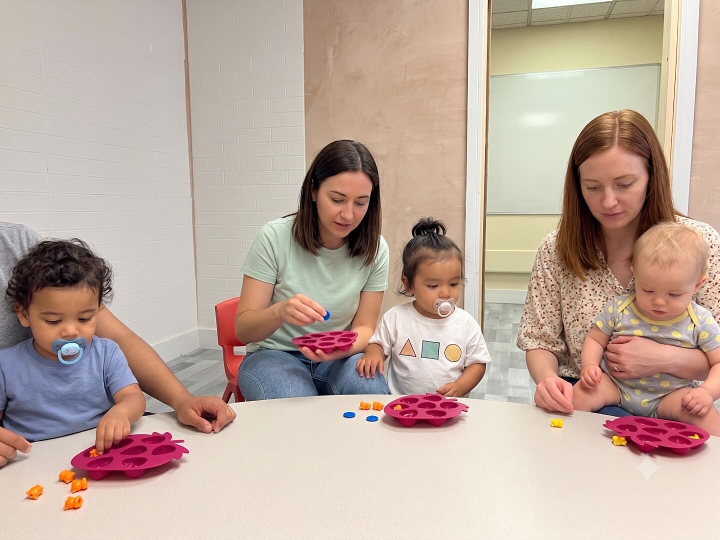 Children aged four to six taking part in a focused Shichida whole-brain activity