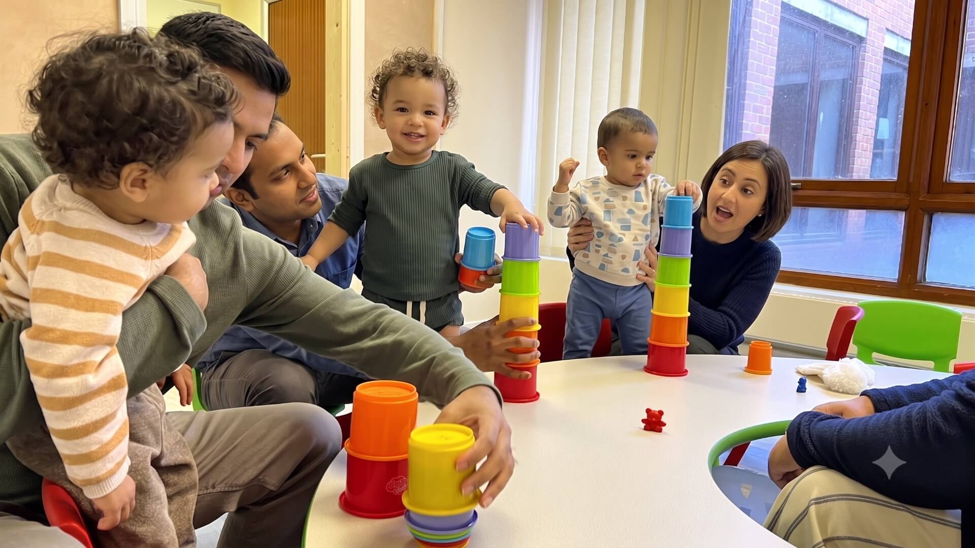 Young children taking part in a Shichida Method small-group session